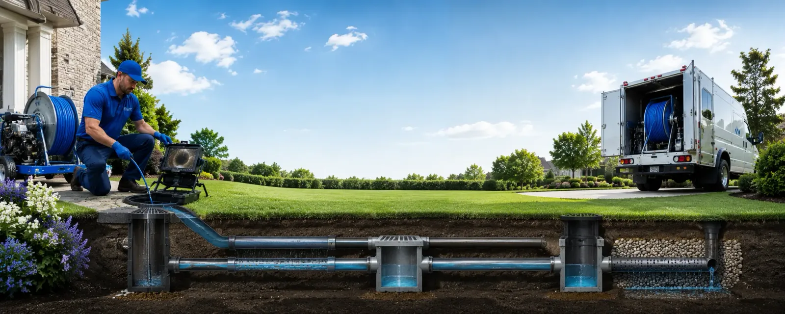 Outdoor drain cleaning information for Bluff Springs, IL